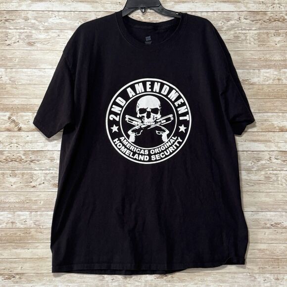 2nd Amendment Shirt America's Original Homeland Security Black T Shirt XXL - Picture 1 of 6